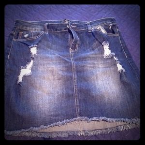 Ashley Stewart jean skirt